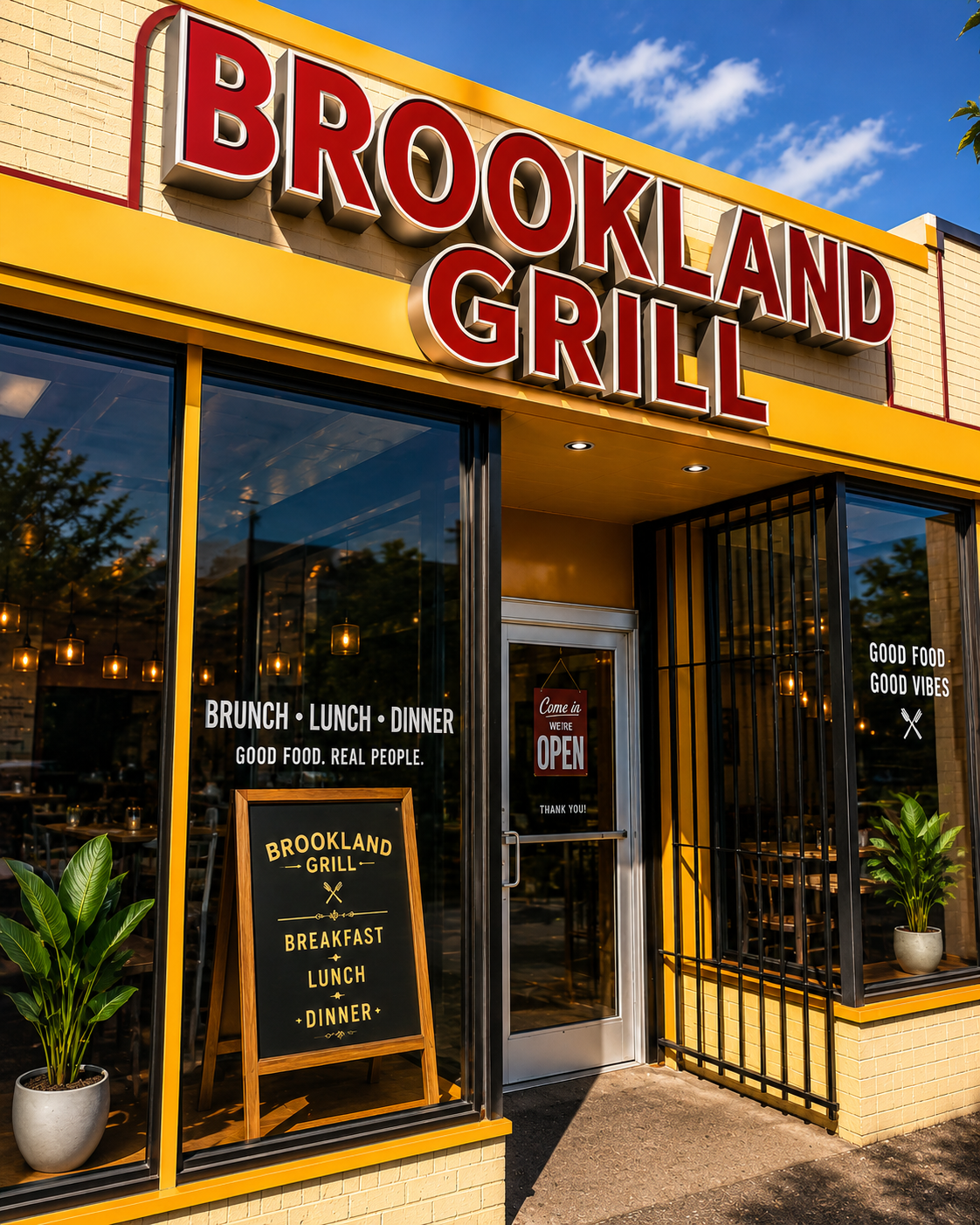 Brookland Grill storefront on 12th Street NE, Washington DC